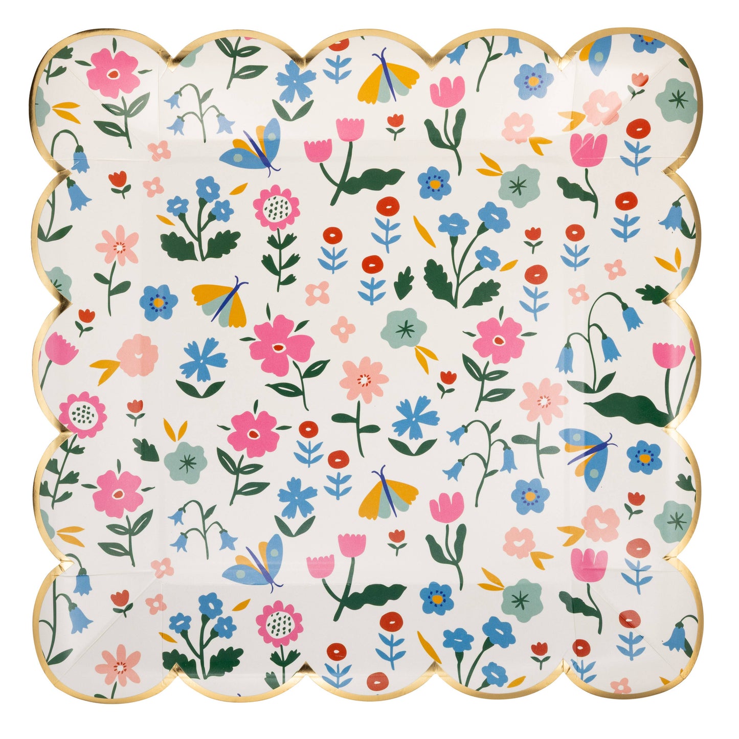 Floral Pattern 9" Plates 8ct
