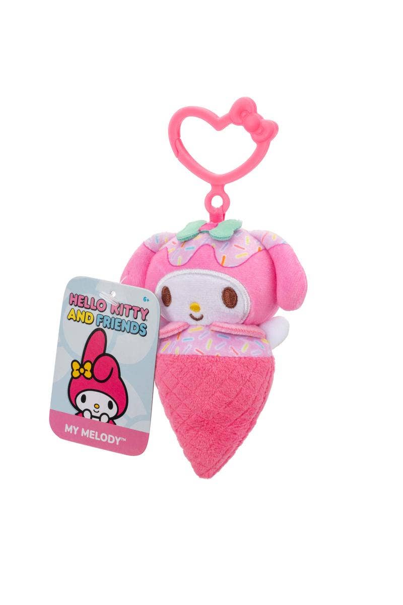 Hello Kitty and Friends 4" Clip On Plush - 1 Assorted
