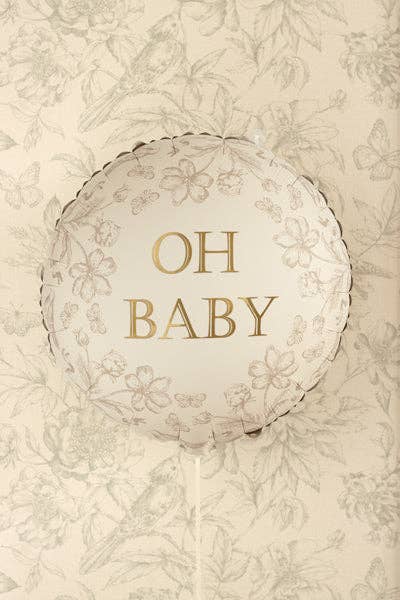 #559 Oh Baby Round Foil Balloon 18 in