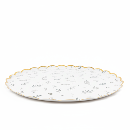 Floral Eucalyptus Large Plates 10" (8 Pack)