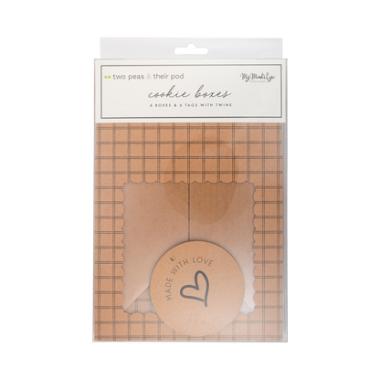 Made with Love Kraft Cookie Box 6ct