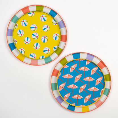 Summer Fun Assorted Icon Dessert Plates 8ct