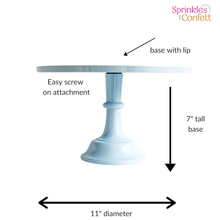 Light Blue Melamine Pedestal Cake Stand