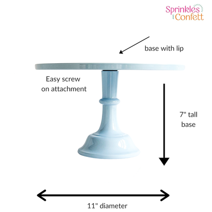 Light Blue Melamine Pedestal Cake Stand