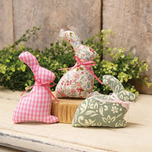 3/Set - Vintage Floral Pattern Bunny Sitters