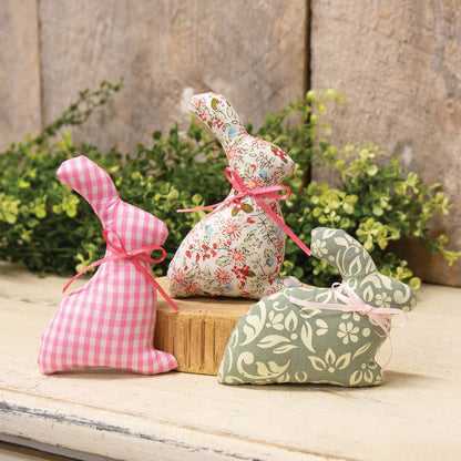 3/Set - Vintage Floral Pattern Bunny Sitters