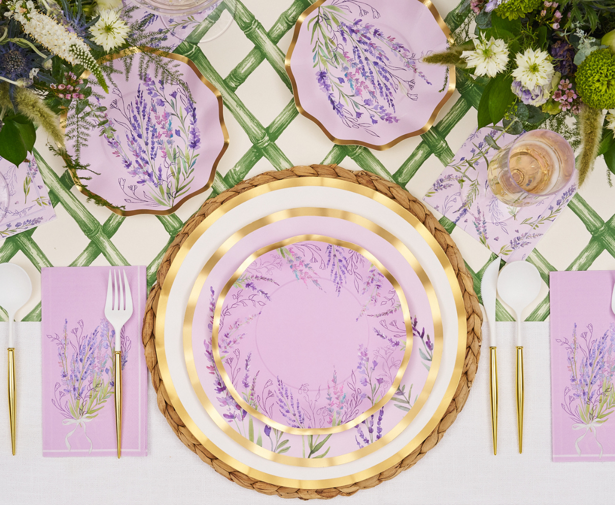 Lavender Fields 8in Salad Plates 8ct