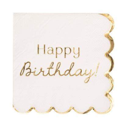 Foil Birthday Cocktail Napkin