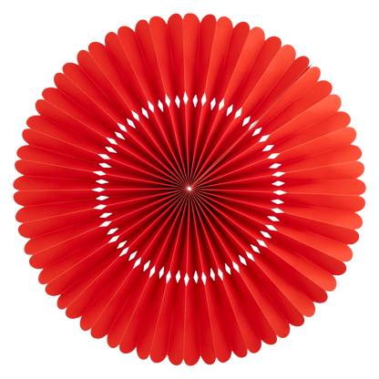 Red and White Basic Party Fan Set