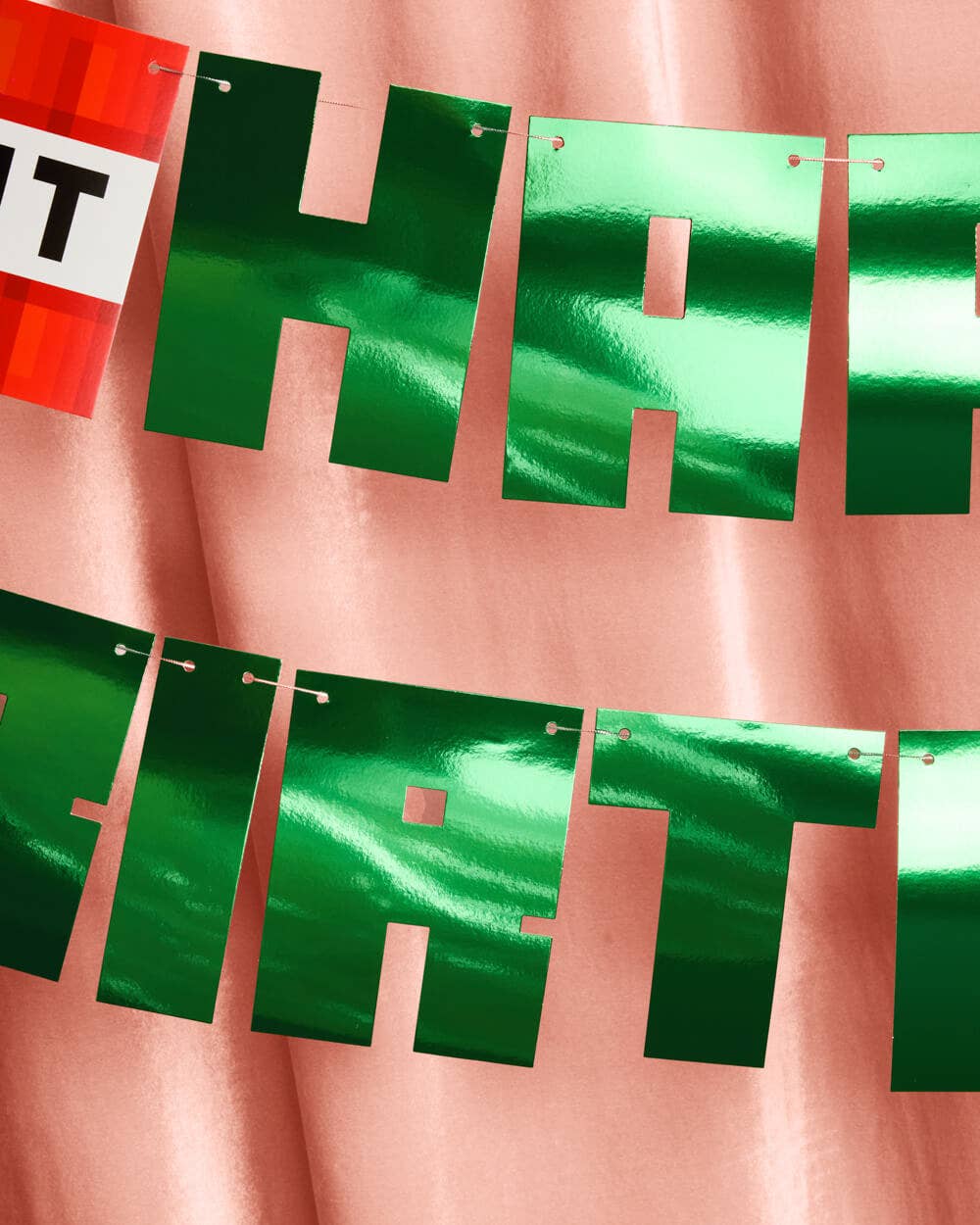 Pixel Minecraft Birthday Banner