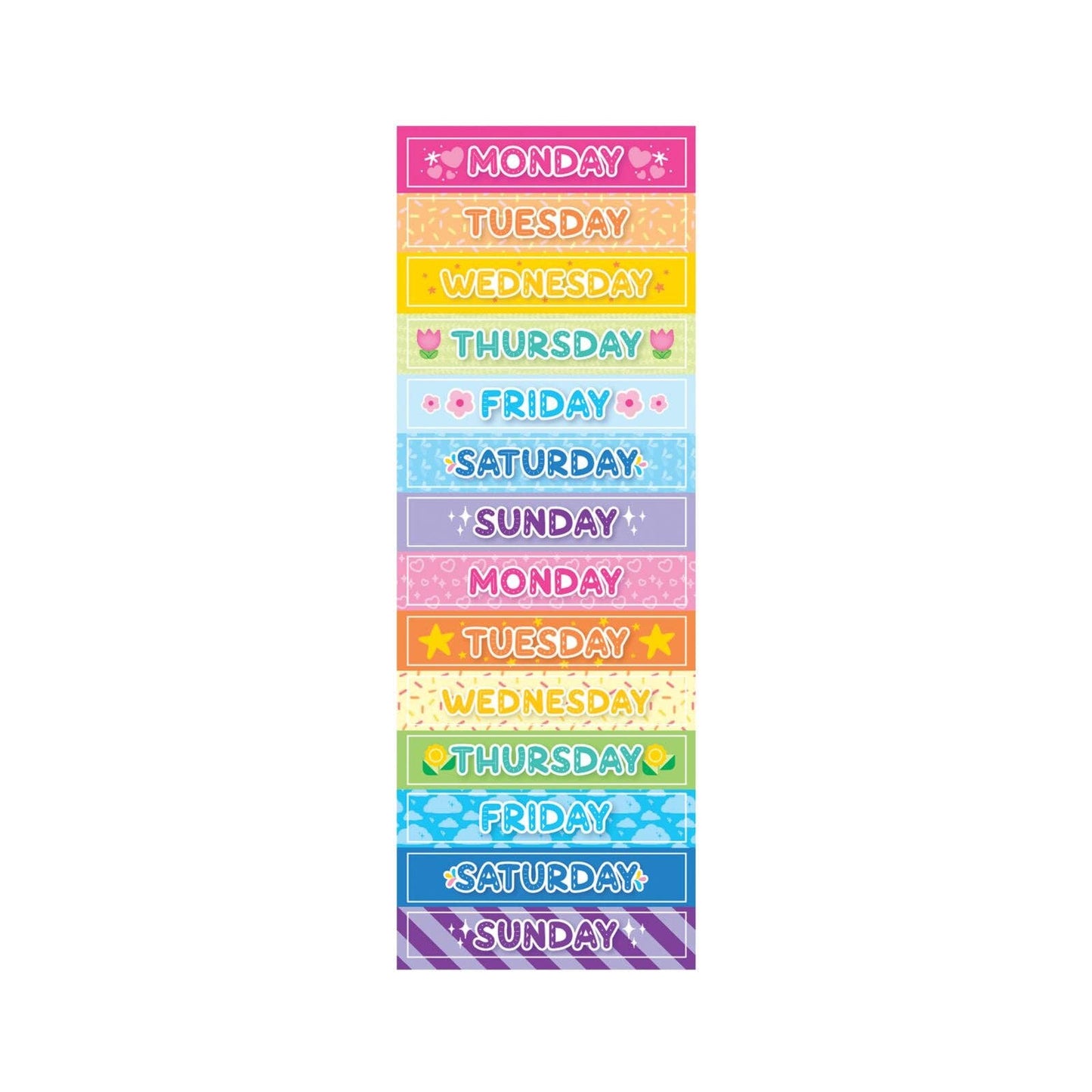 Stickiville Stickers: Days Of The Week - Skinny (2 Sheets)