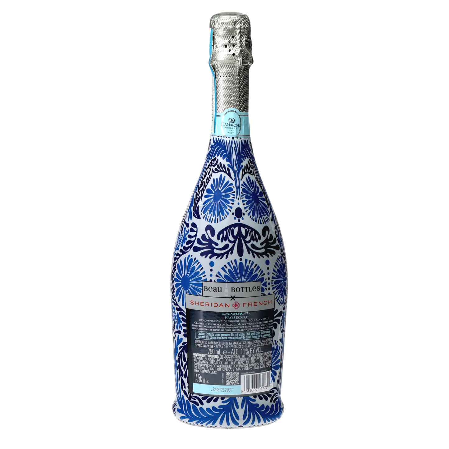 Beau Bottle x Sheridan French Collection - Navy Jardin - Prosecco Collection