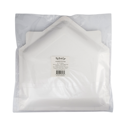 Letter to Santa Shaped Paper Plates 8ct