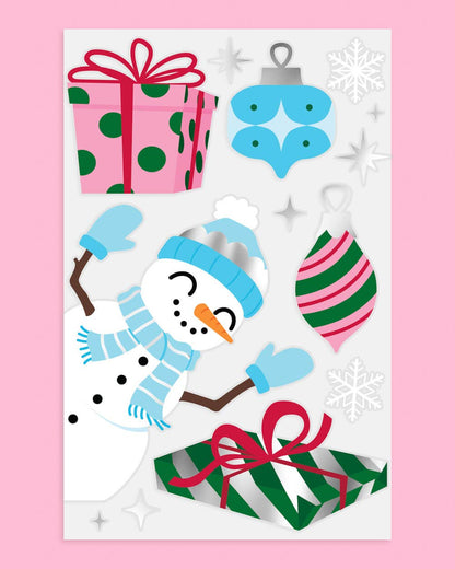 Winter Wonderland Christmas Window Clings 6 ct holiday decor