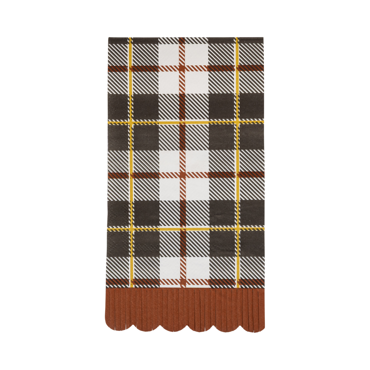 Black Fall Plaid Dinner Napkin