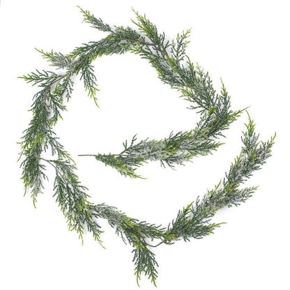 72" Artificial Icy Cedar Juniper Garland