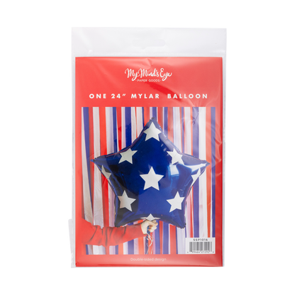 S60 - Blue Star Shaped 24in Balloon