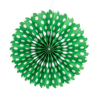 Green and White Party Fan Set
