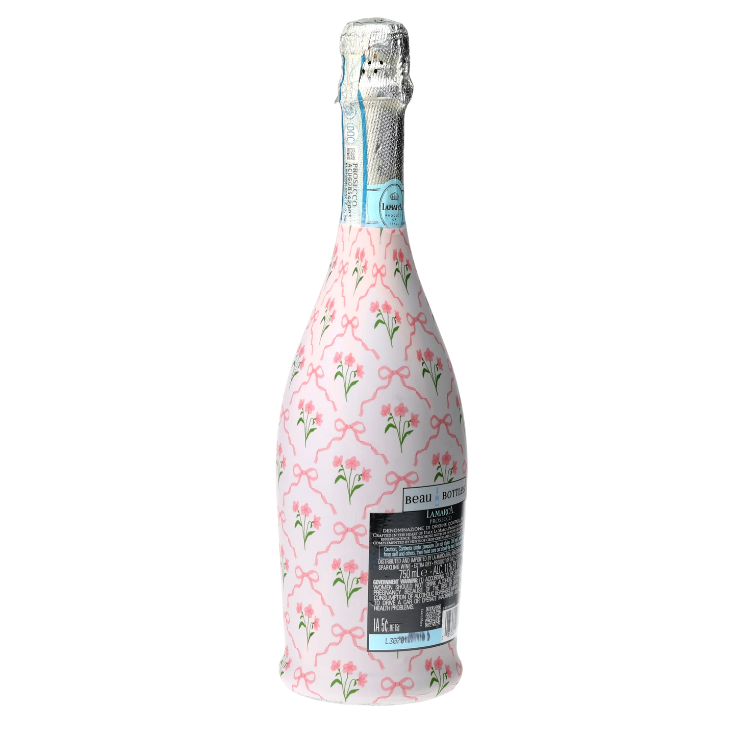 Beau Bottle Pink Bows and Blossoms - Prosecco Collection