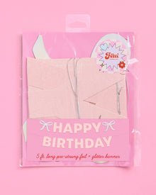 Birthday Bow Iridescent Banner