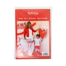 #071 Bow Heart Mylar Balloon