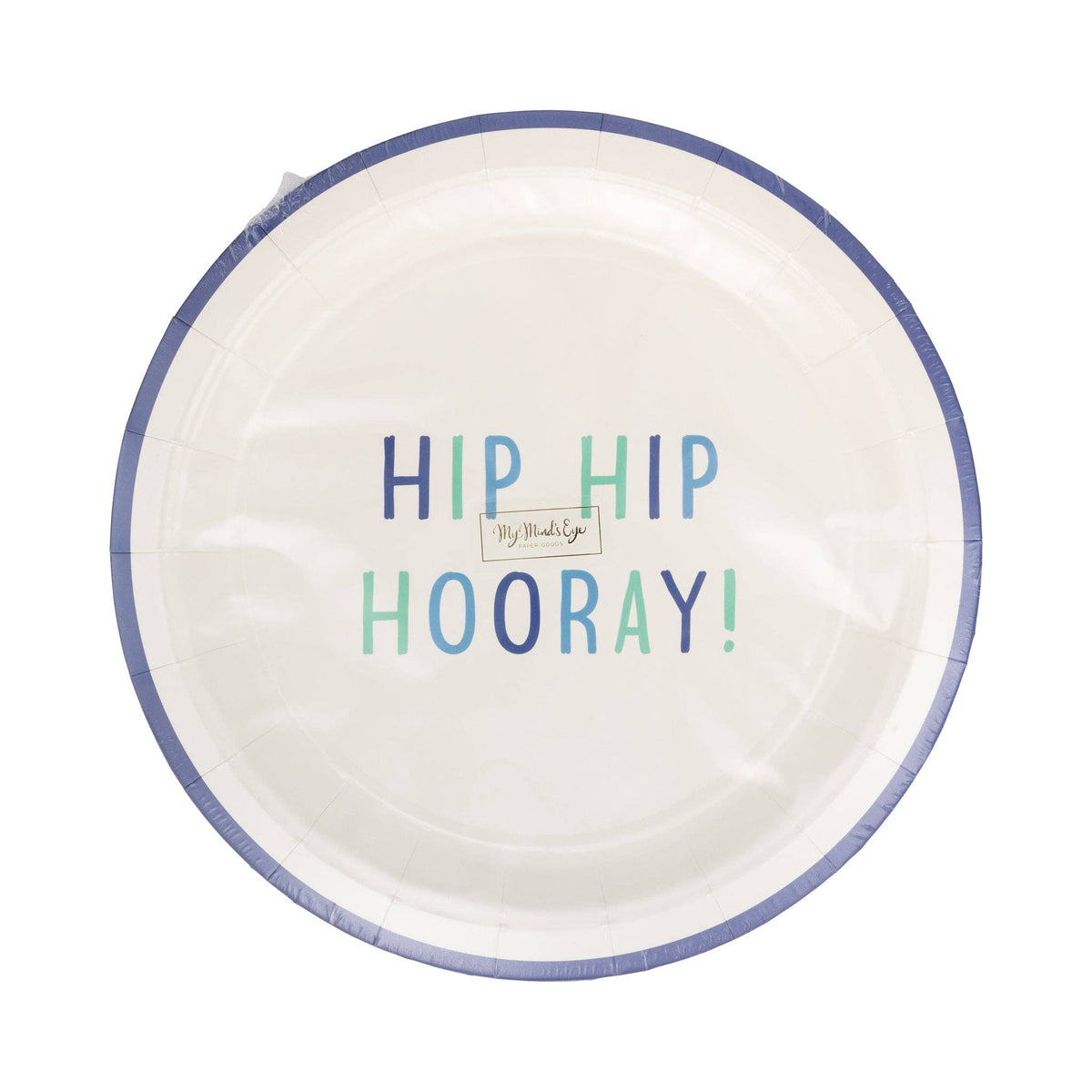 Blue Hip Hip Hooray! Plate (8ct)