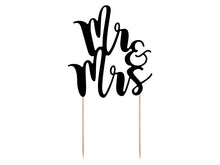 Mr & Mrs Cake Topper Black