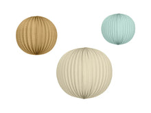 Paper Lanterns Light Brown, Cream, & Light Blue 3ct