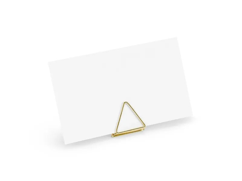 Place Card Holders Triangle Gold 10ct