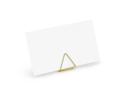 Place Card Holders Triangle Gold 10ct