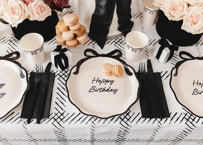 Happy Birthday 9.5in Plates w/ Bow 6ct