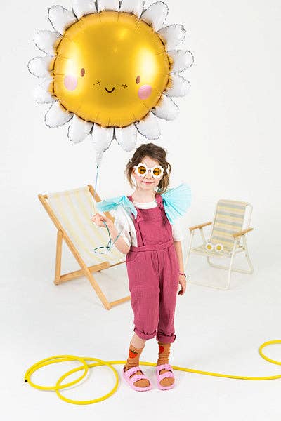 #627 Daisy Sun Foil Balloon 35 in.