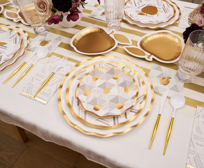 Golden Apple Die Cut Salad Plates/8pk