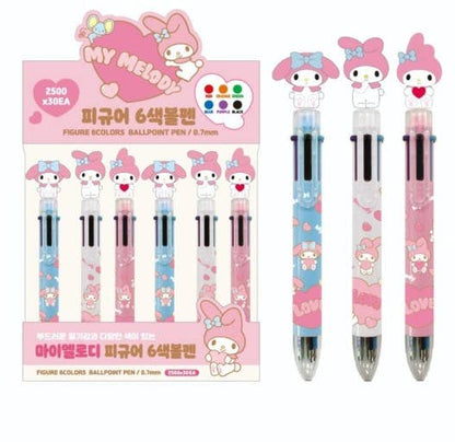 Sanrio Characters 6 Color Ball Point Pencil- 0.7mm