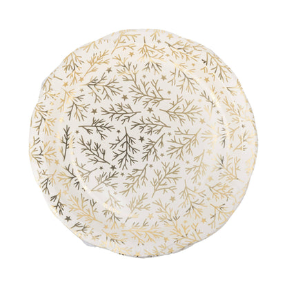 PLPL1833 - Gold Sprigs Paper Plate