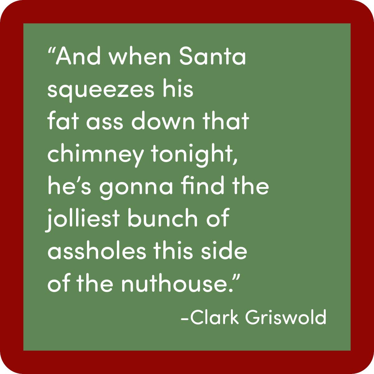 COASTER Clark Christmas | Funny Party Gift | Home Bar Decor
