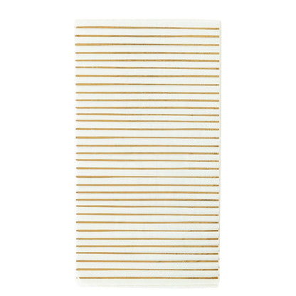 Gold Stripe Dinner Napkins 18ct