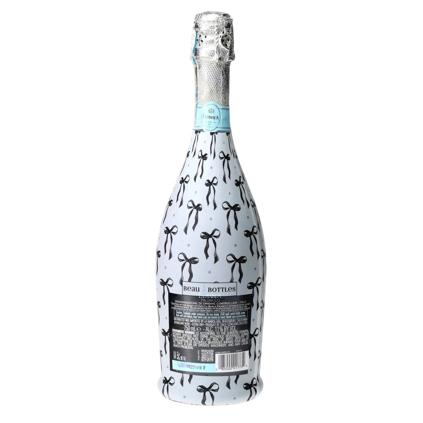 Beau Bottles Grandmillennial Black Bows - Prosecco Collection