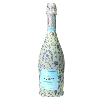 Beau Bottles Blue Wedding Toile- Prosecco Collection