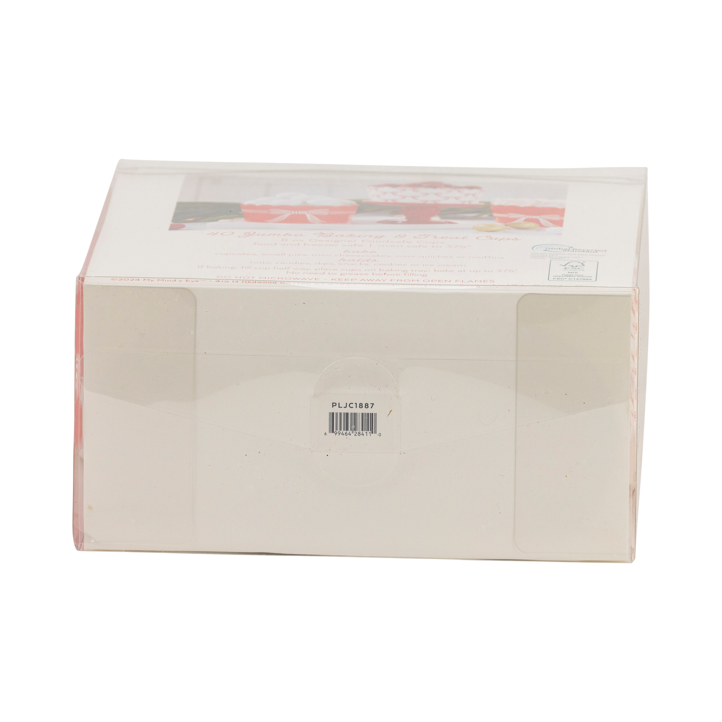 JUMBO Red Cream Bows 8 oz Baking Cups 40ct