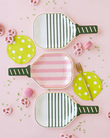 Pink Paddle Shaped Paper Plates 8ct