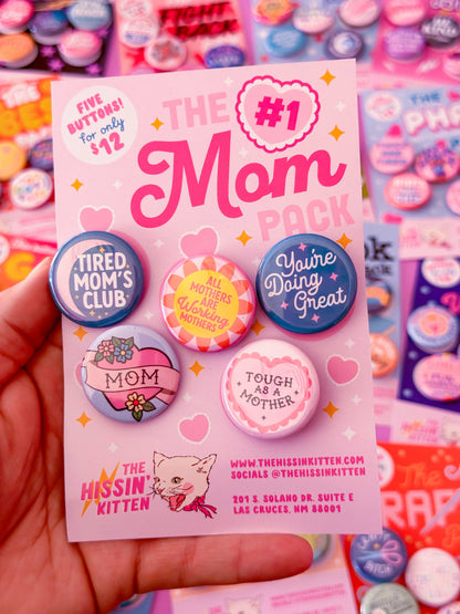 The #1 Mom Pack (Buttons or Magnets!)