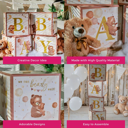 We Can Bearly Wait Baby Block Boxes