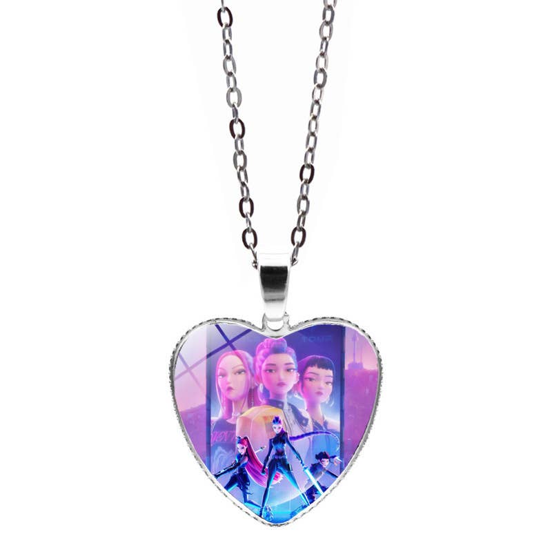 K-Pop Demon Hunters Girl Heart Pendant Necklace