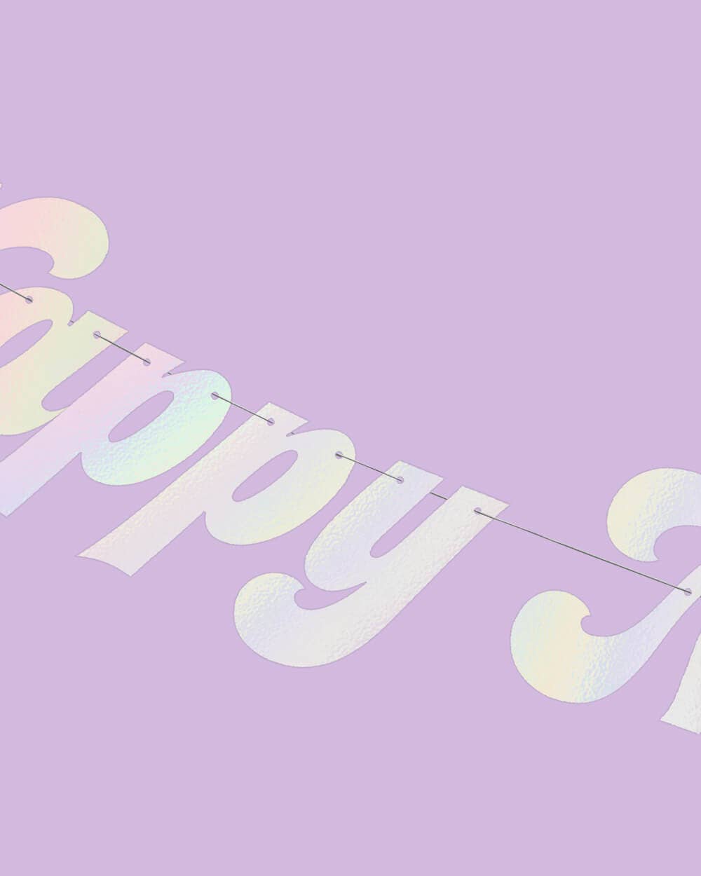 Happy New Year Iridescent Banner