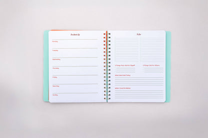 Undated Weekly Planner, Cherries and Strawberries Teal