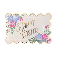 Happy Easter Scallop Paper Plate