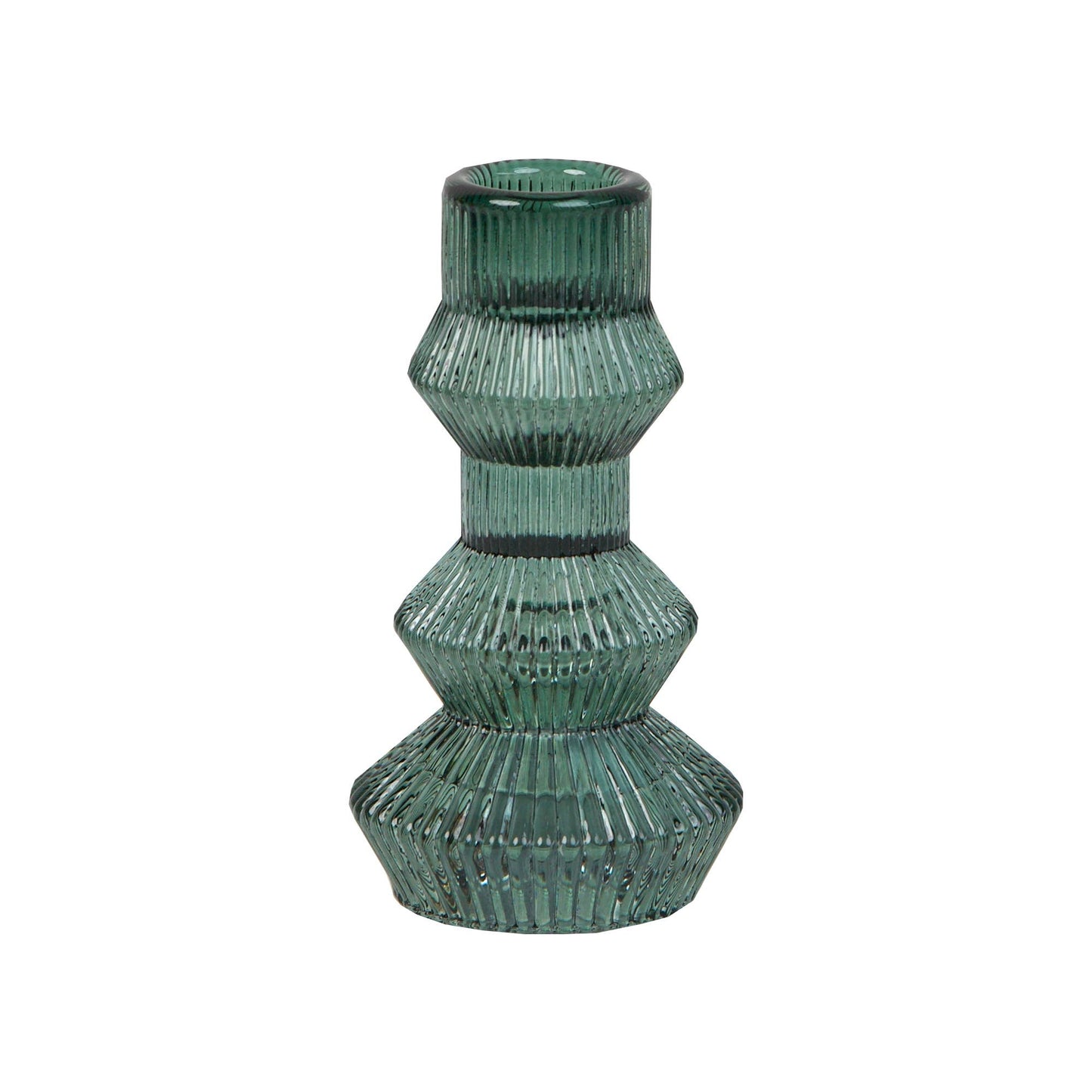 Sage Green Glass Candle Holder