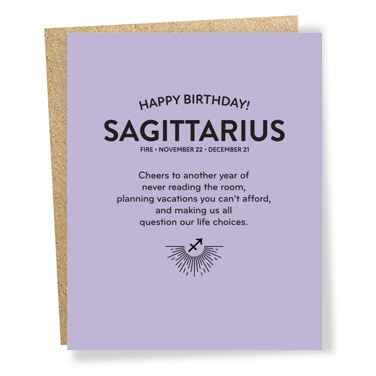 #1609: Sagittarius Zodiac Card