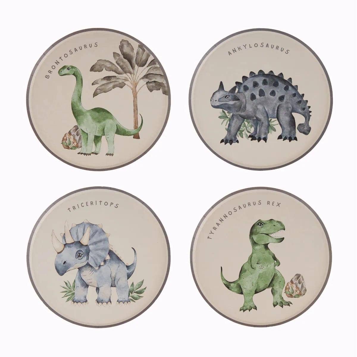 Dinosaur Paper Plates – 8 in Partyware